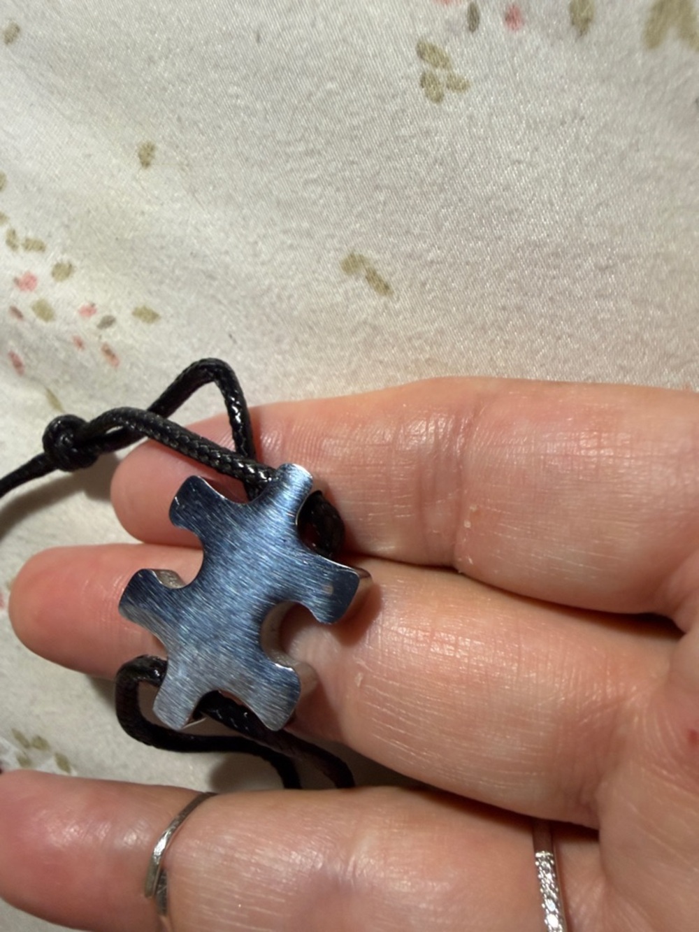 Plunder Black Puzzle Piece Cord Bracelet - Picture 2 of 4